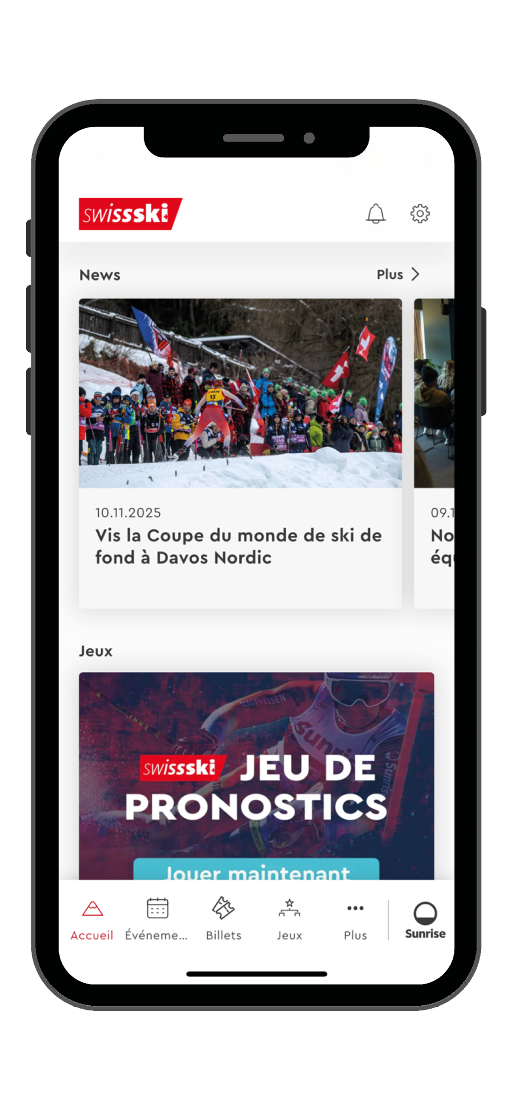 Maquette d’app gauche