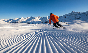 Piste de ski en hiver